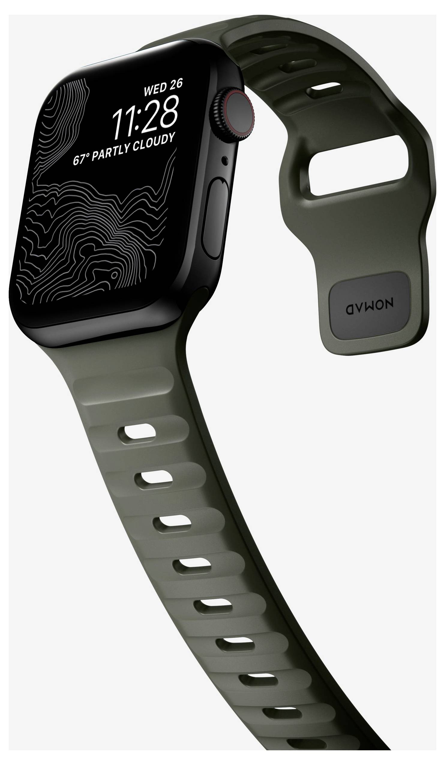 Nomad Sport Band 42/44/45/49mm Ash Green Armbandschlaufe Grün