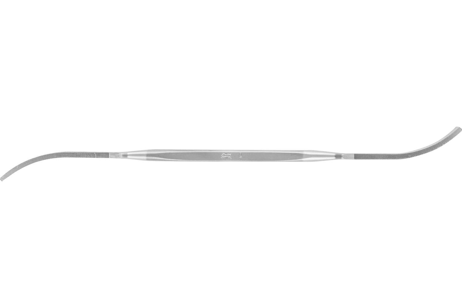 A long, thin curved metal tool with a straight center grip and bent ends, shown isolated on a white background.
