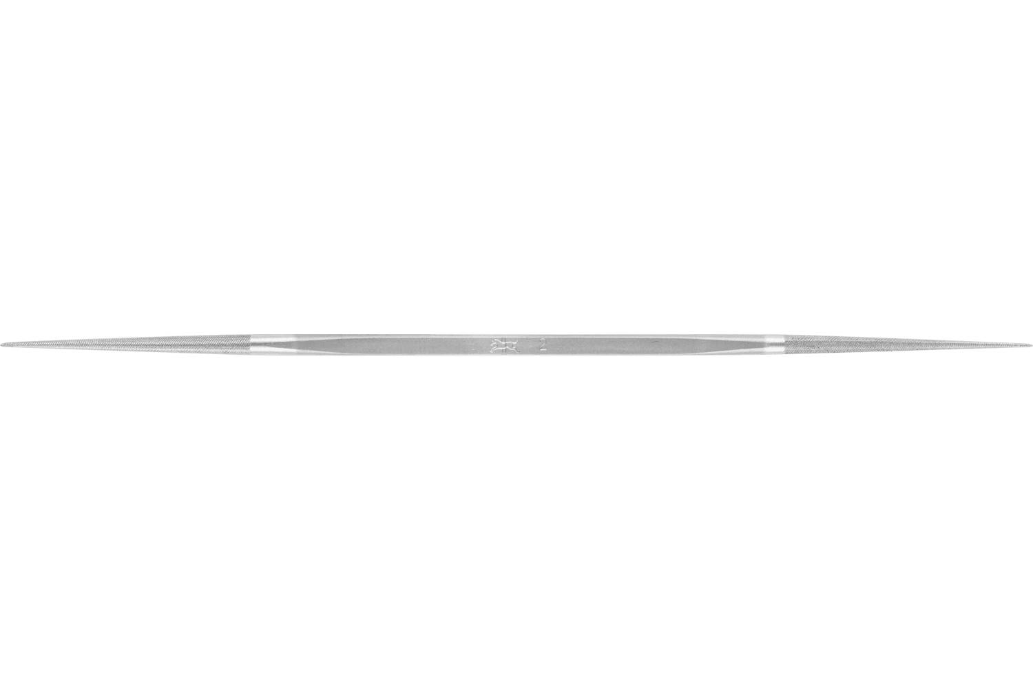 Slim gray horizontal line graphic centered on a white background, tapering to pointed ends.