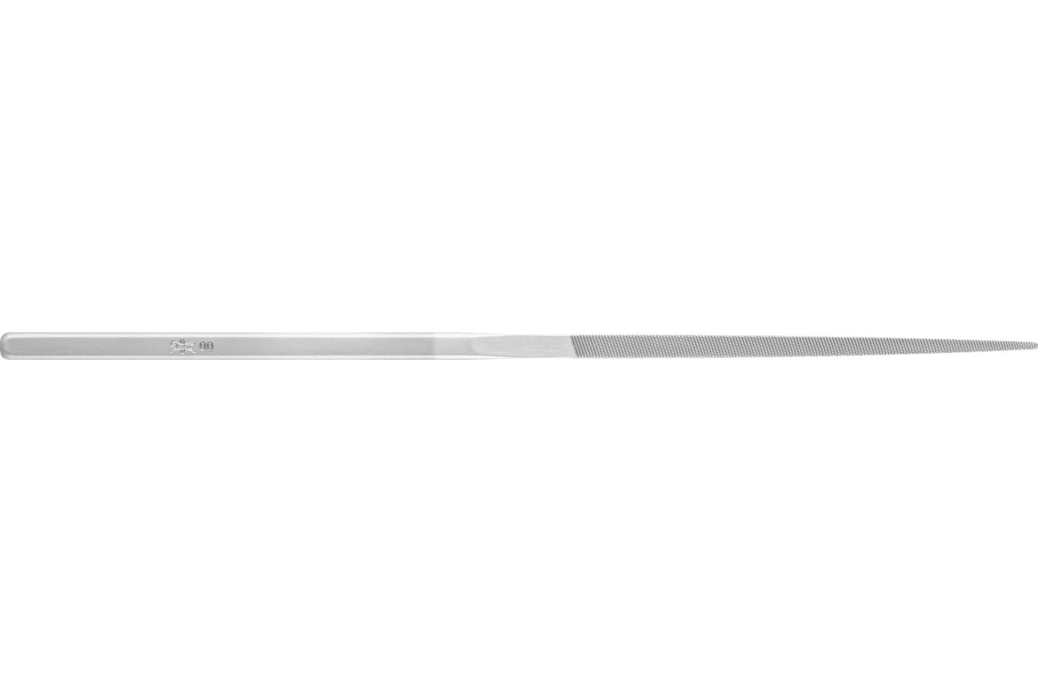 A silver metal nail file or rasp shown horizontally on a white background.