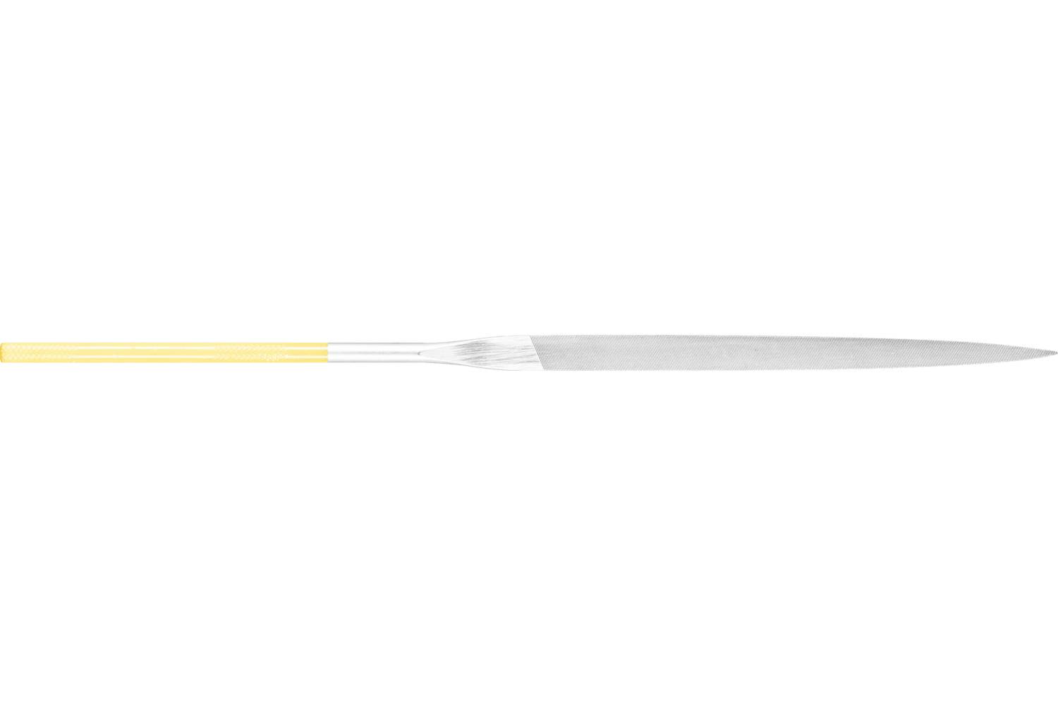 A slender silver knife or letter opener with a gold handle, shown horizontally on a white background.