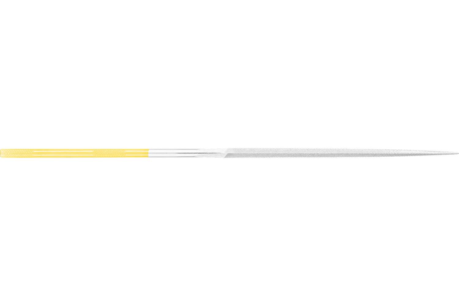 A thin horizontal yellow-and-silver tool or rod centered on a white background.