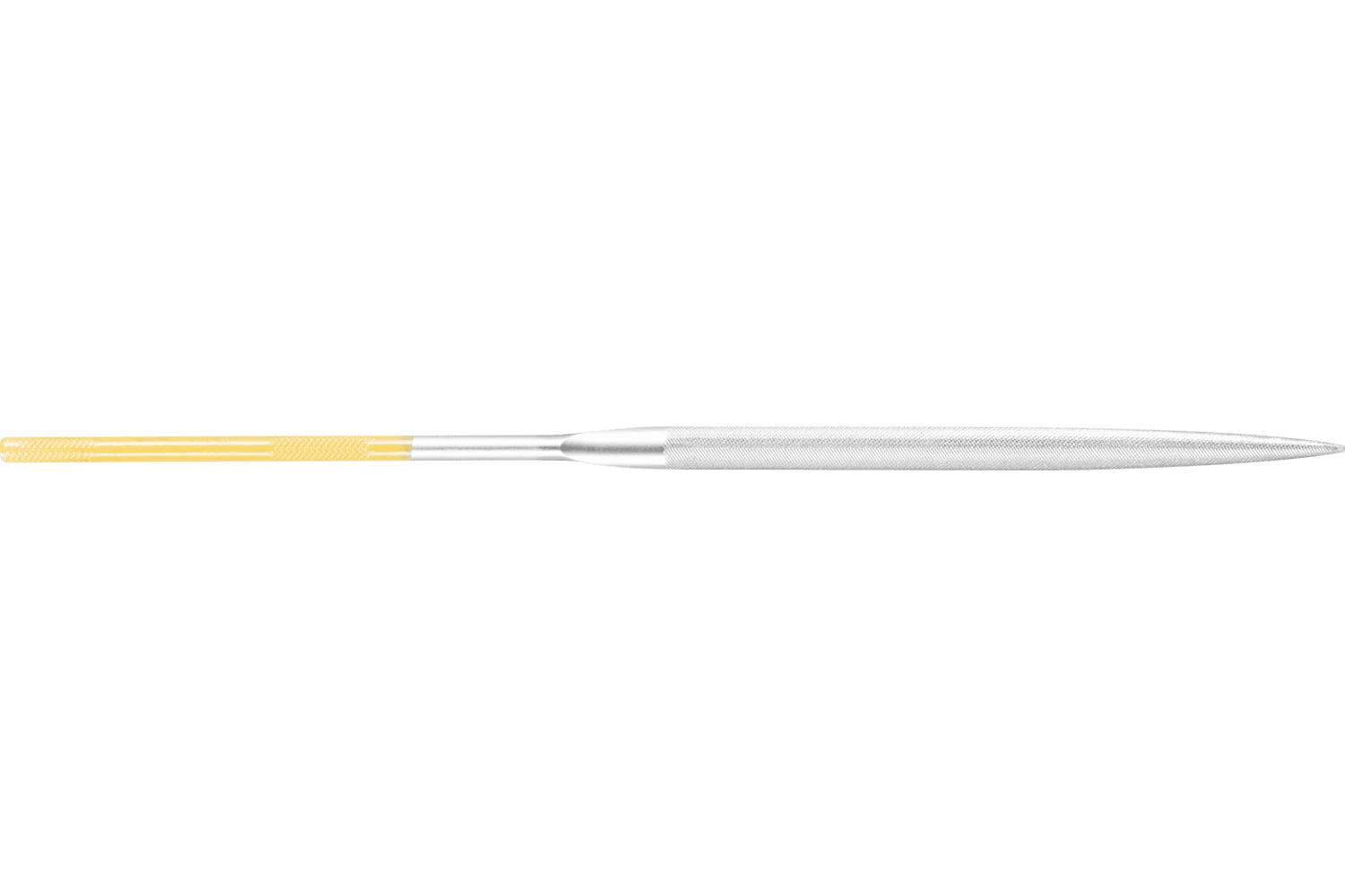 A slim silver-and-gold pen or stylus with a tapered metal body, shown horizontally on a white background.