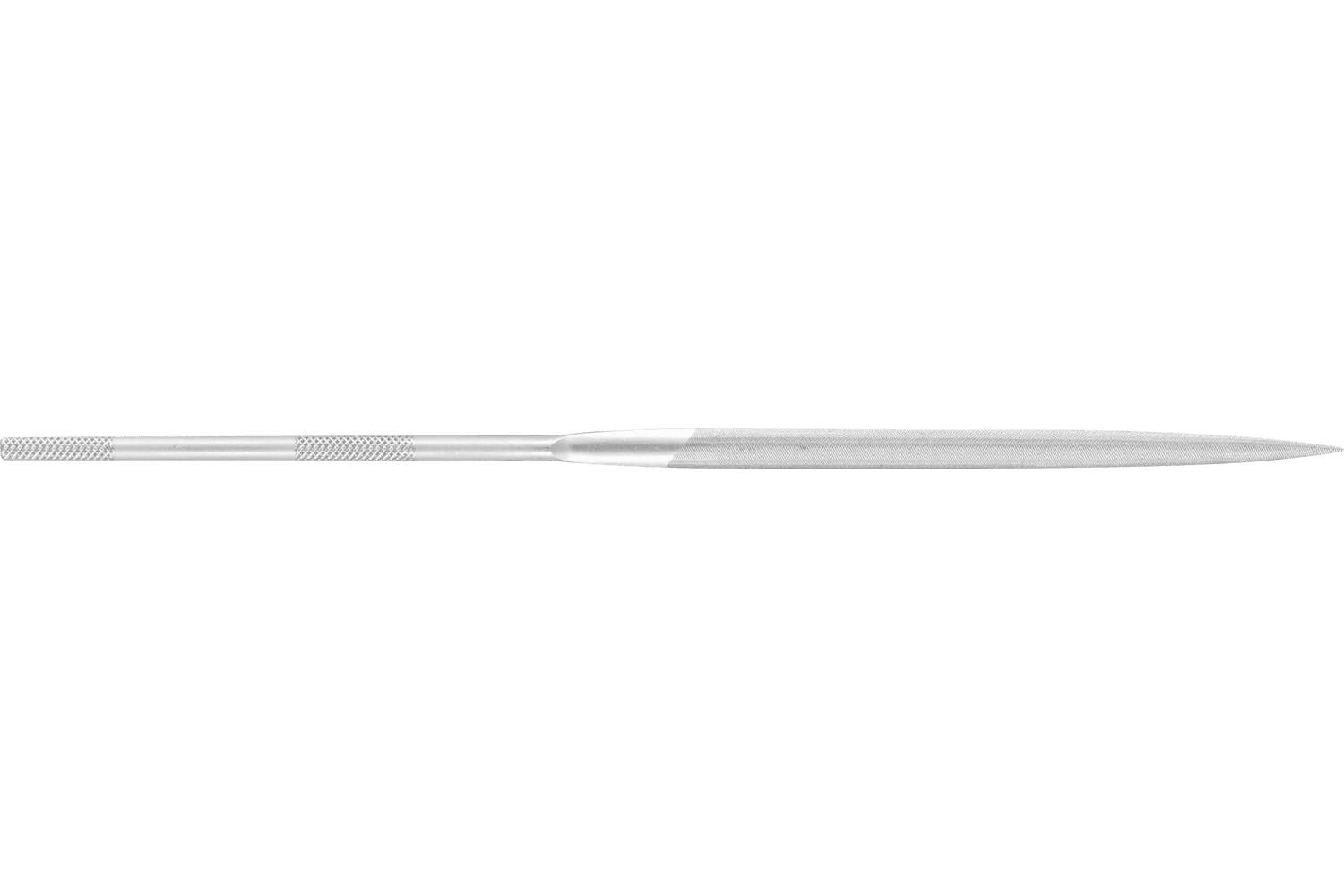 A stainless steel surgical scalpel handle shown horizontally on a white background.