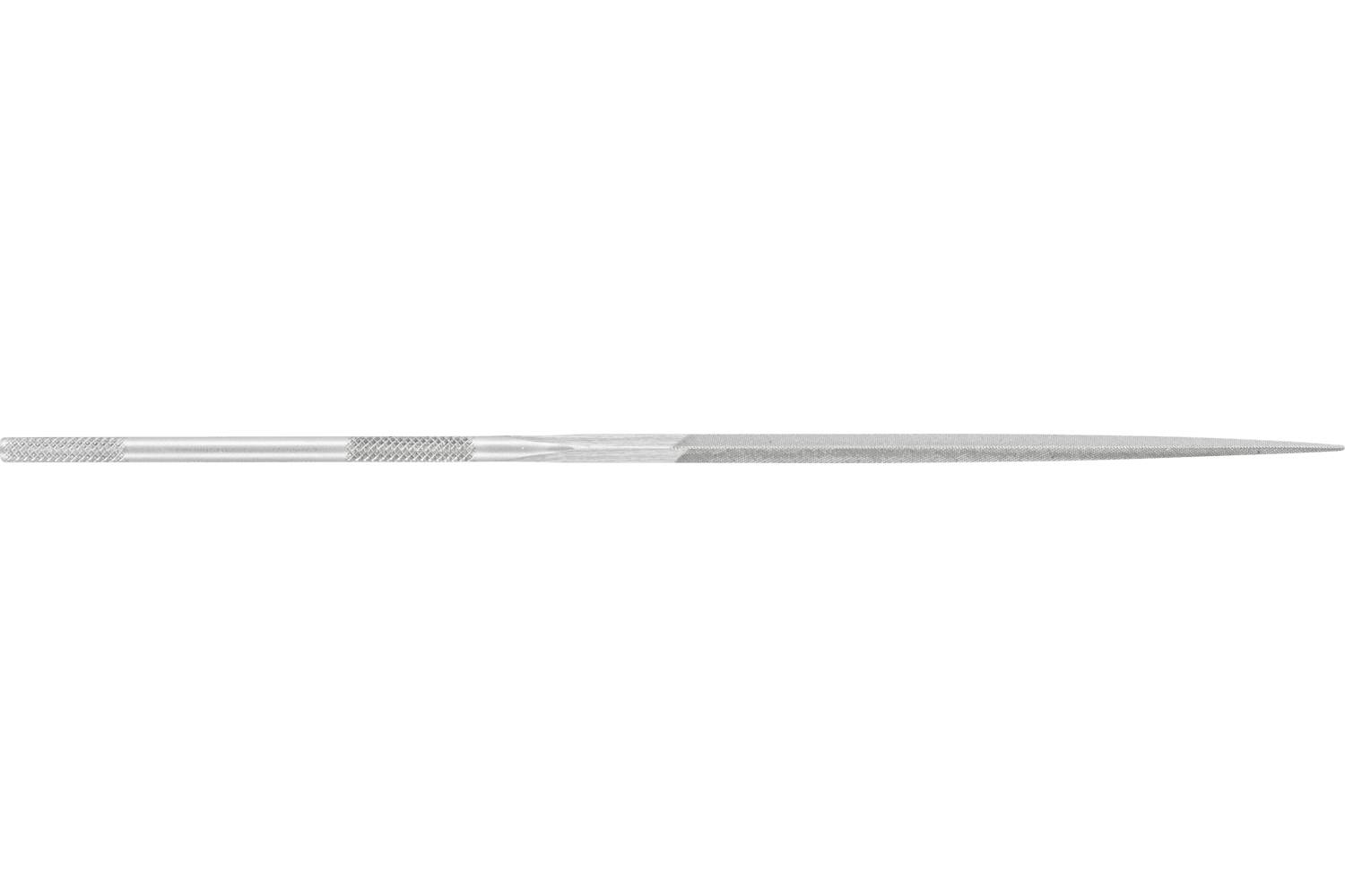 A long silver metal file or needle-like tool with textured grip sections, shown horizontally on a white background.