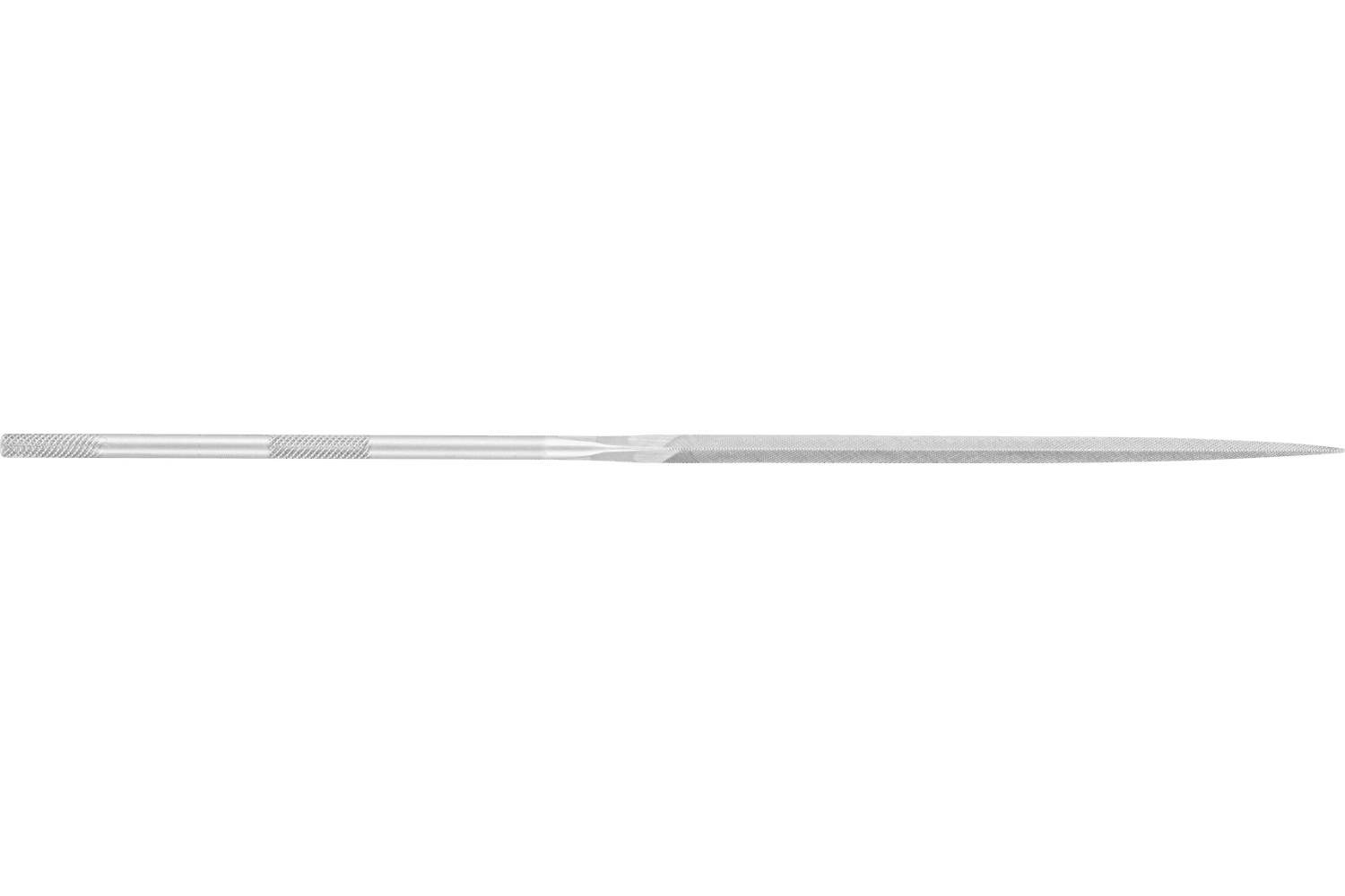 A long, thin silver needle or pin shown horizontally on a white background.