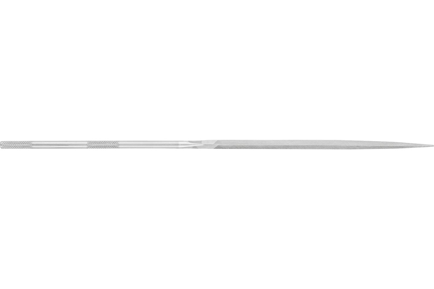 A long, thin metal needle or pin shown in side view on a white background.