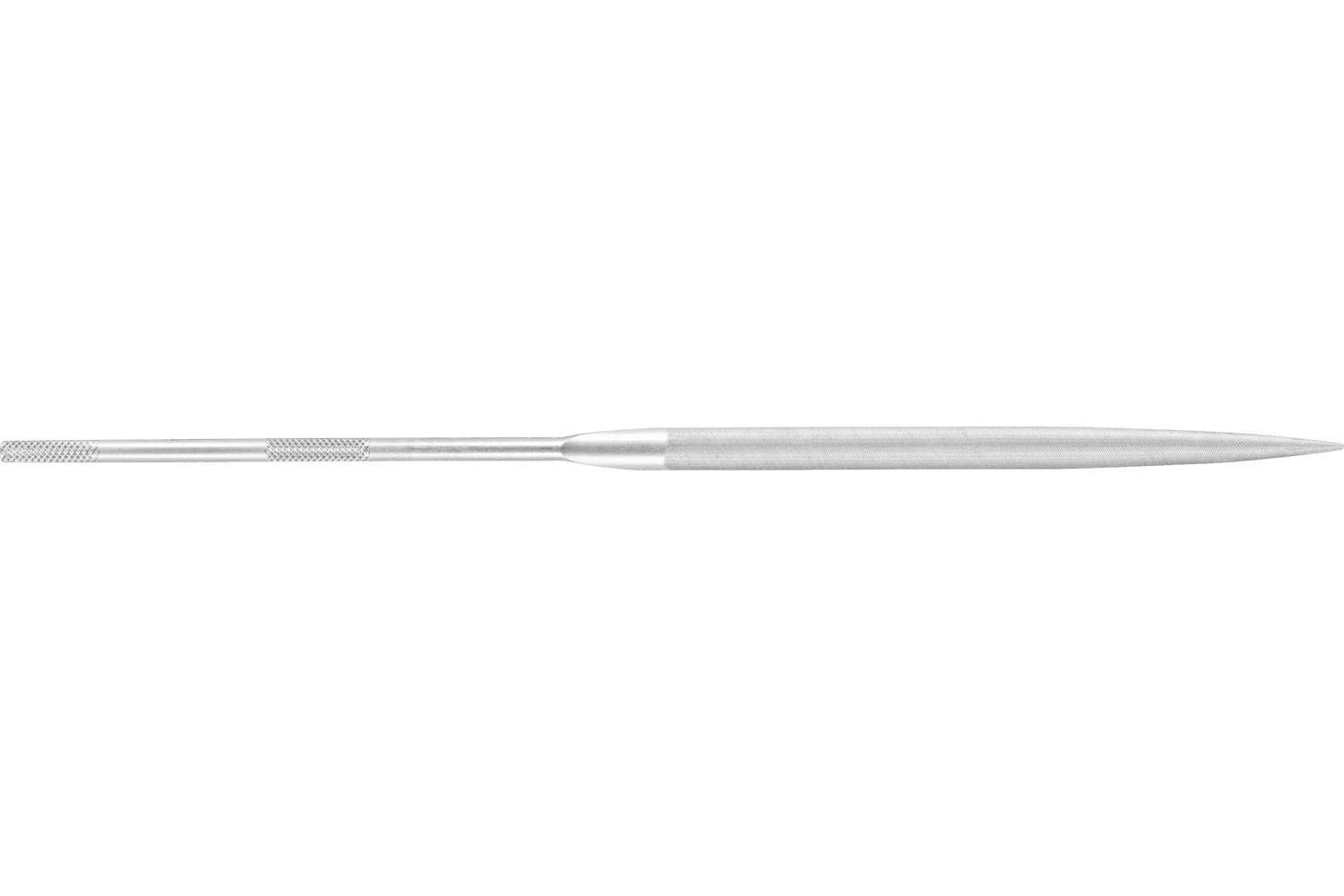 Silver dental probe or scaler shown horizontally on a white background.