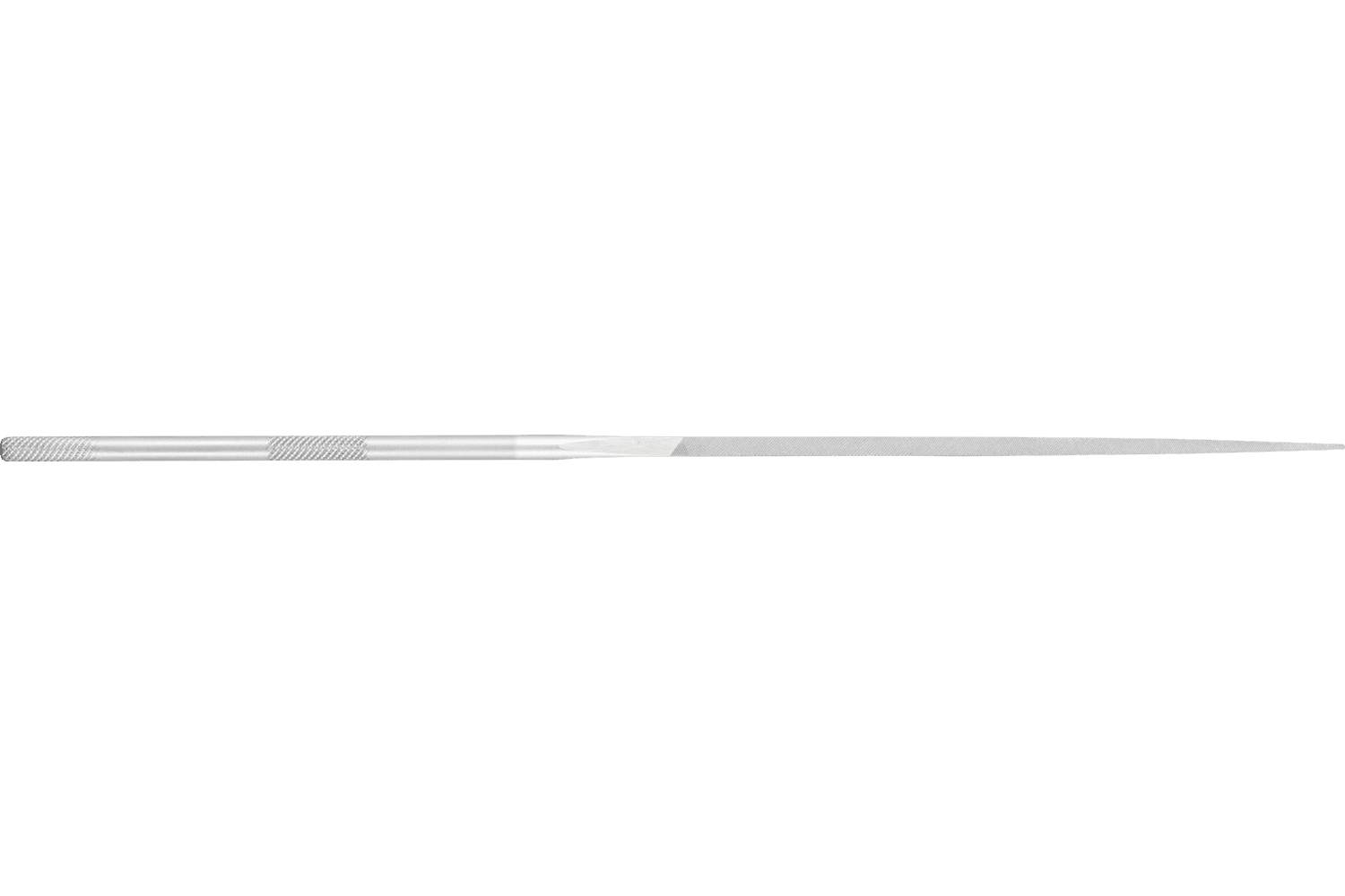 Long silver metal file or rod shown horizontally on a white background.