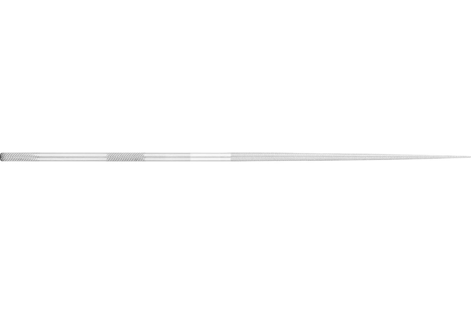 A long, thin silver file or rasp tool shown horizontally on a white background.