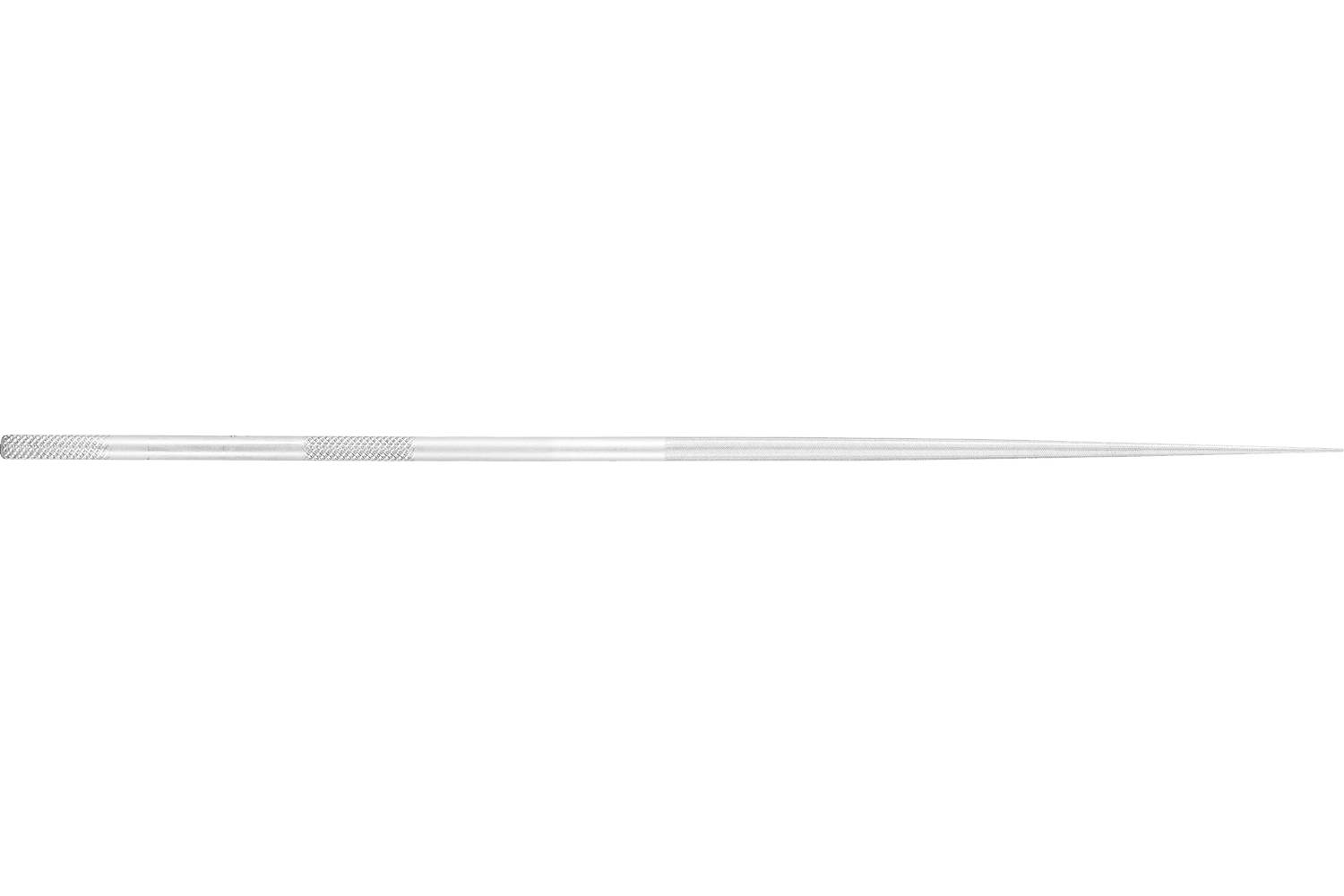 A long, thin horizontal metallic rod or needle-like bar centered on a white background.