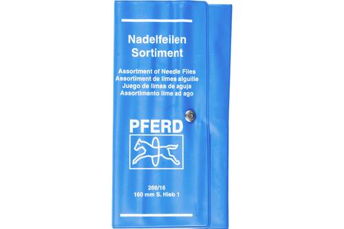 PFERD TOOLS 12704082 Präzisions-Nadelfeilen-Set 12-tlg. in Rolltasche 160mm Schweizer H