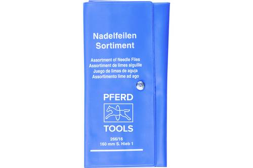 PFERD TOOLS 12704084 Präzisions-Nadelfeilen-Set 12-tlg. in Rolltasche 160mm Schweizer H