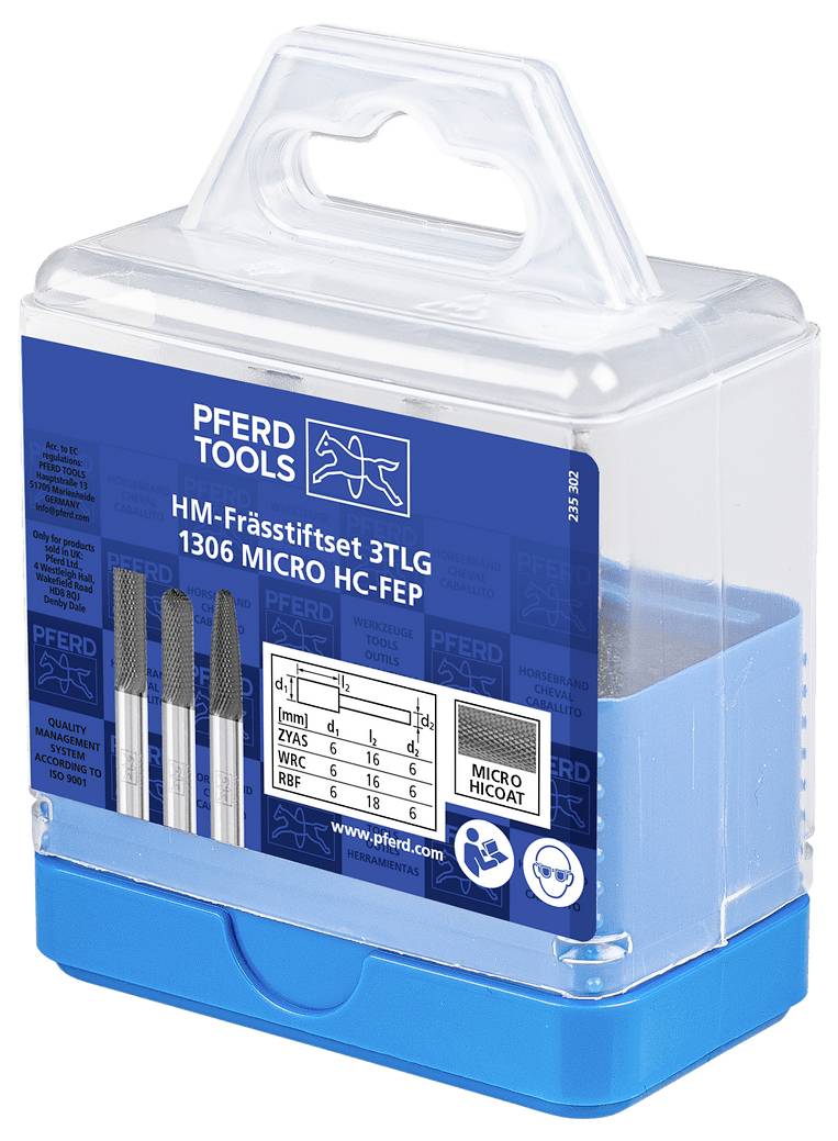 PFERD TOOLS 21901307 Frässtift-Set Produktabmessung, Ø 6mm Schaftdurchmesser 6mm