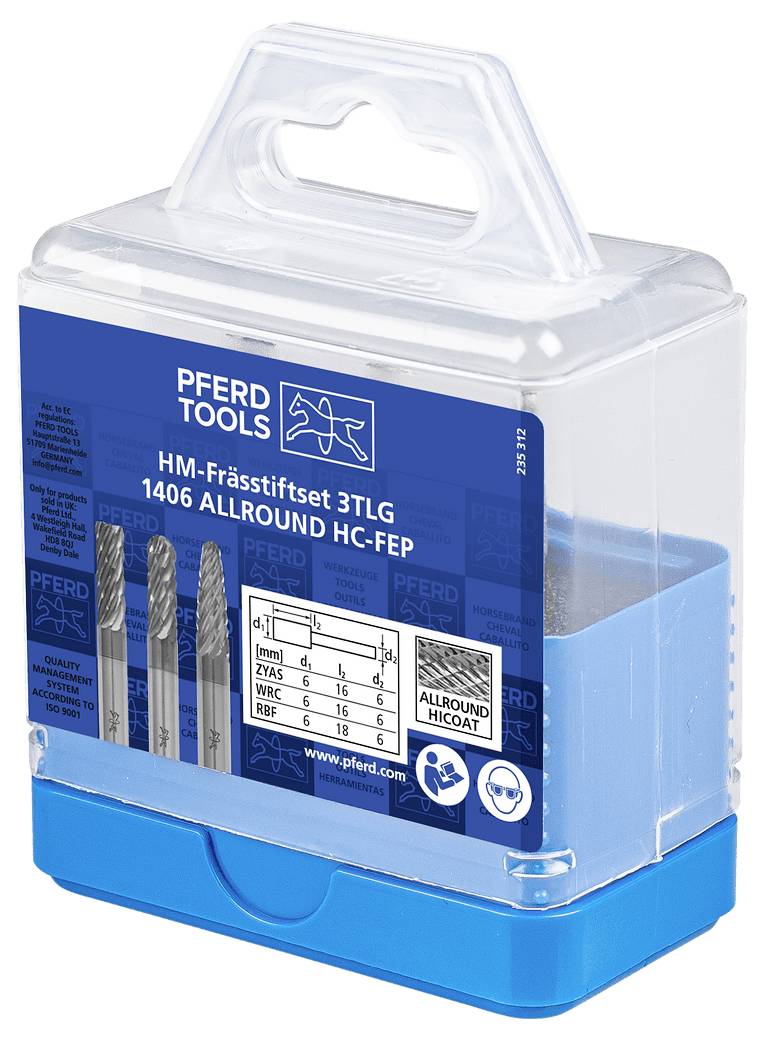 PFERD TOOLS 21901405 Frässtift-Set Schaftdurchmesser 6mm