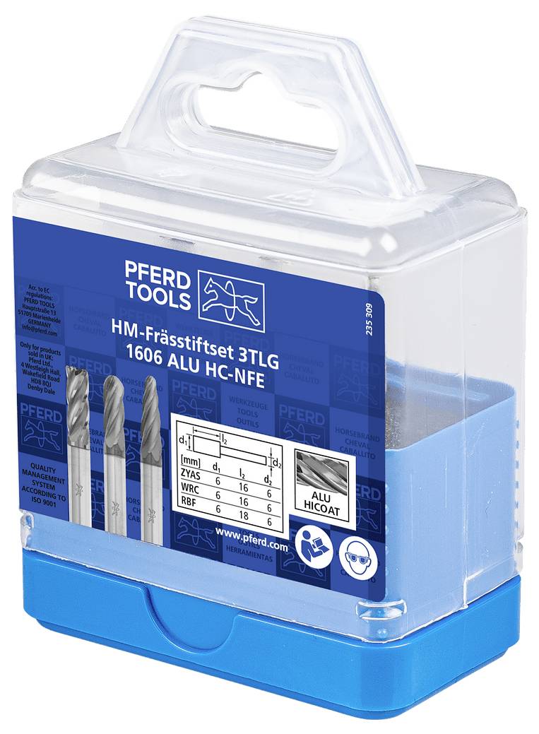 PFERD TOOLS 21901607 Frässtift-Set Produktabmessung, Ø 6mm Schaftdurchmesser 6mm