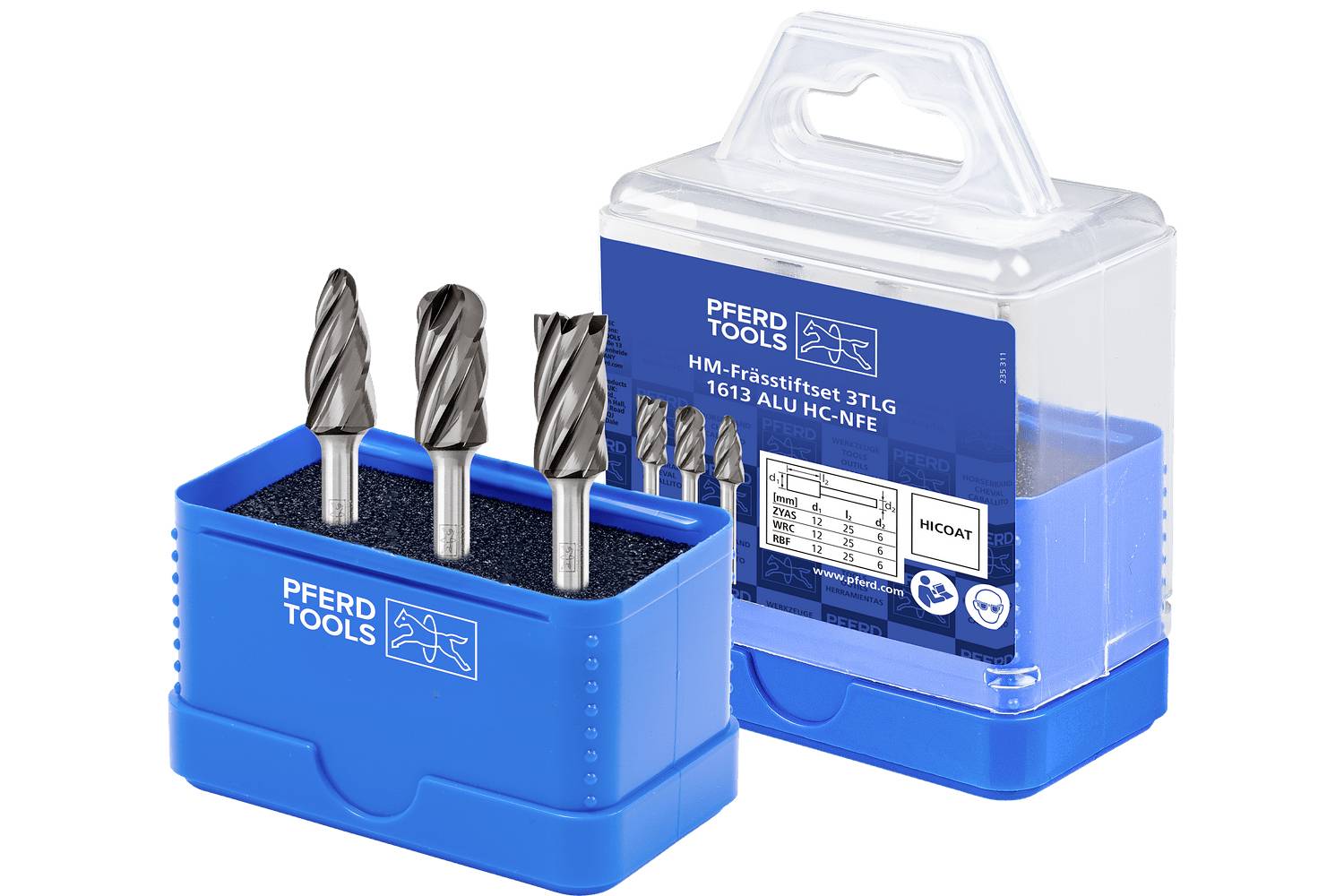 PFERD TOOLS 21901614 Frässtift-Set Produktabmessung, Ø 12mm Schaftdurchmesser 6mm