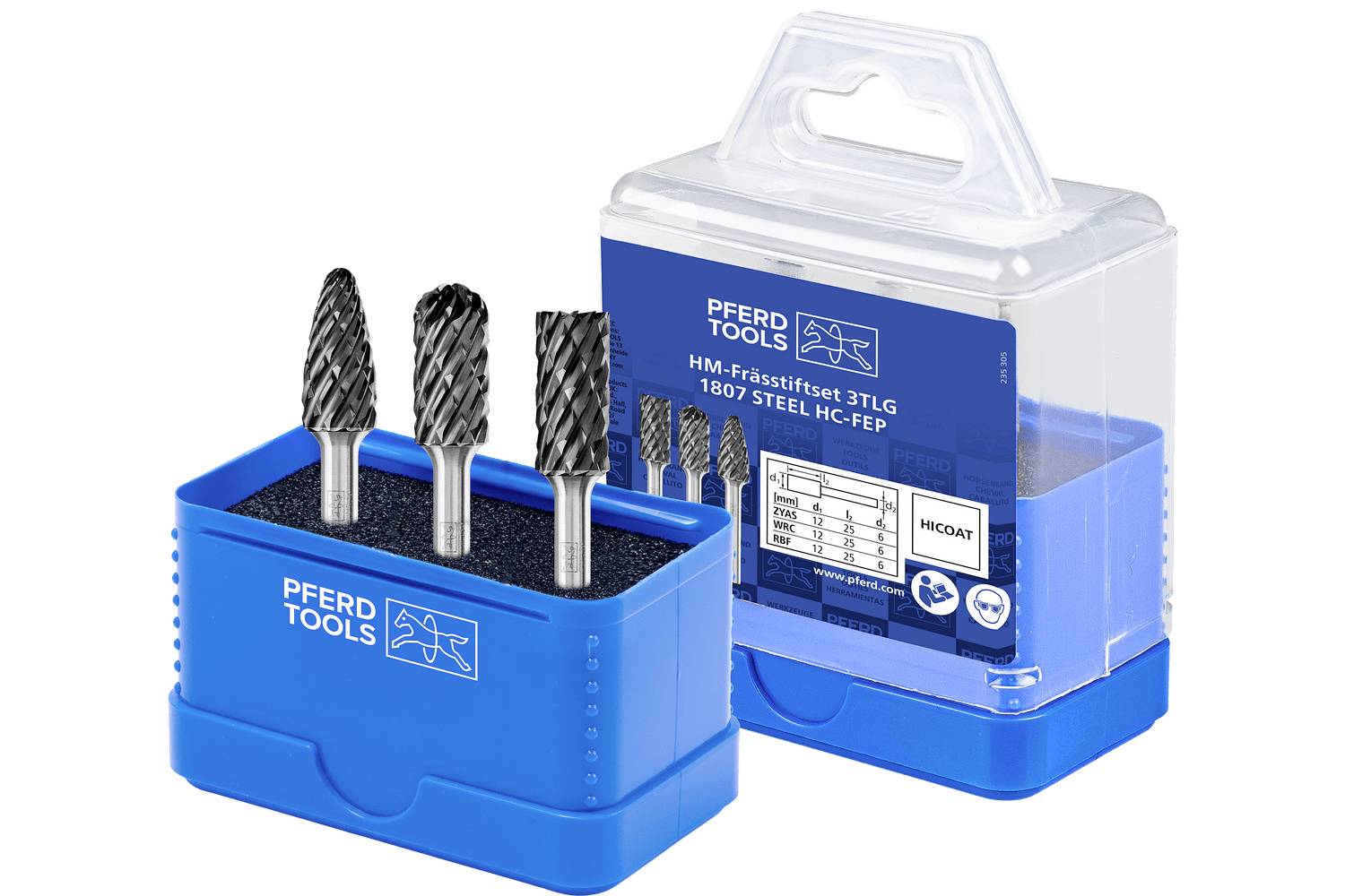 PFERD TOOLS 21901808 Frässtift-Set Produktabmessung, Ø 12mm Schaftdurchmesser 6mm