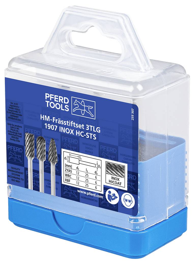 PFERD TOOLS 21901908 Frässtift-Set Produktabmessung, Ø 12mm Schaftdurchmesser 6mm