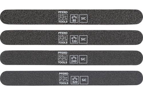 PFERD TOOLS 40110050 Schleiffeilen-Set 4tlg. SF-R 180x19x5mm SIC 80, 120 , 240, 320 für