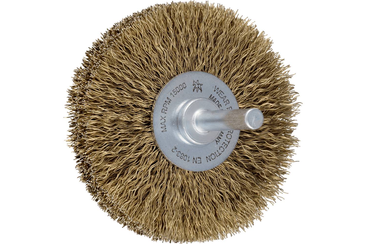 PFERD TOOLS Rundbürste ungezopft RBU Ø70x15mm Schaft-Ø6mm vermessingter Stahl-Litzen-Draht-Ø0,25mm RBU 7015/6 LIT STM 0,25 4