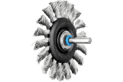 PFERD TOOLS POS Rundbürste gezopft RBG Ø76x6 mm Schaft-Ø6 mm Edelstahl-Draht-Ø0,35 PO