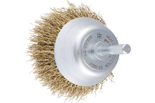PFERD TOOLS Topfbürste ungezopft TBU Ø50 mm Schaft-Ø6 mm vermessinter Stahl-Litzen-Dra