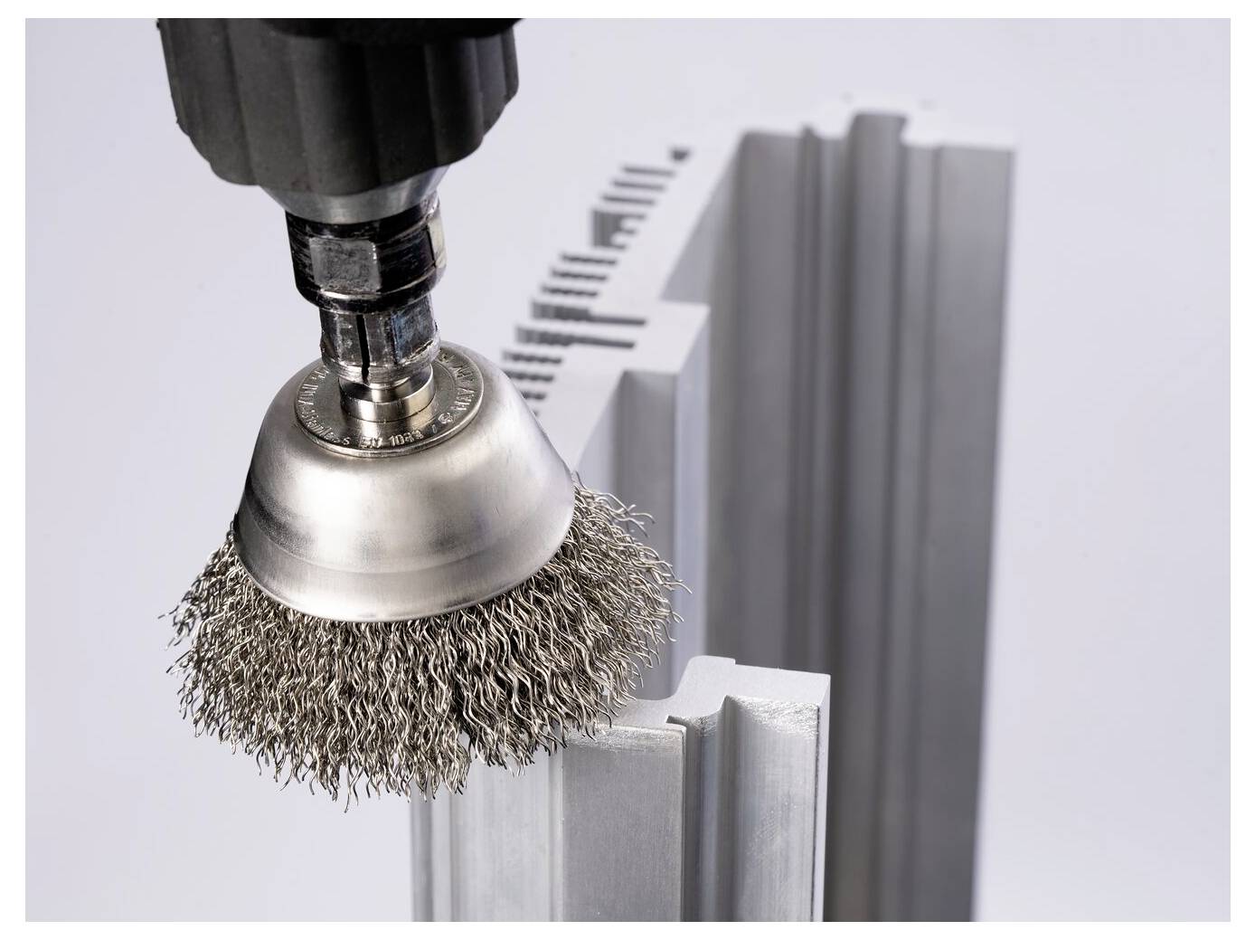 PFERD TOOLS INOX-TOTAL Topfbürste ungezopft RBUIT Ø50mm Schaft-Ø6mm Edelstahl-Draht-Ø0,30mm TBUIT 5010/6 INOX 0,30 43210006