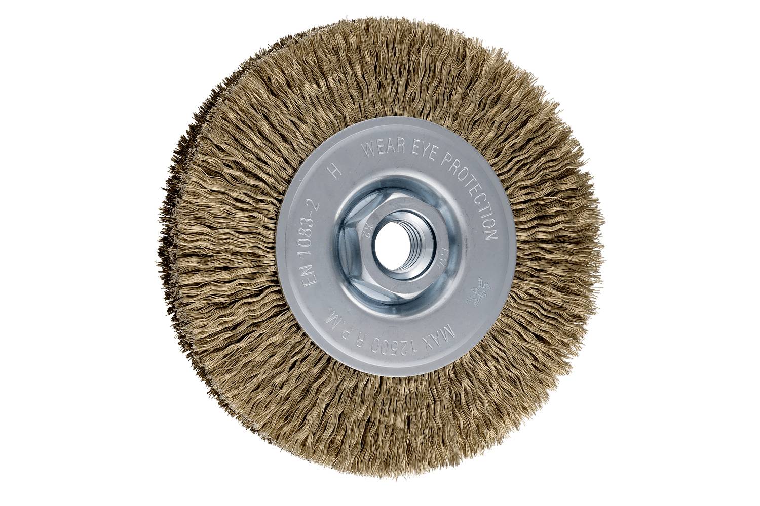 PFERD TOOLS Rundbürste ungezopft RBU Ø 115x15mm M14 vermessingter Stahl-Litzen-Draht-Ø 0,20mm Winkelschleifer POS RBU 11515/M1