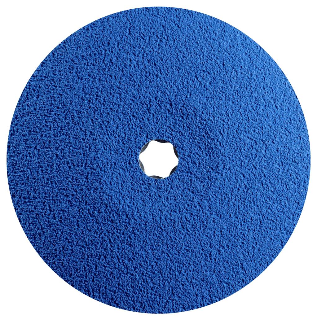Kreissägeblatt aus Diamant mit blauem Mitteletikett, gezeigt auf weißem Hintergrund.