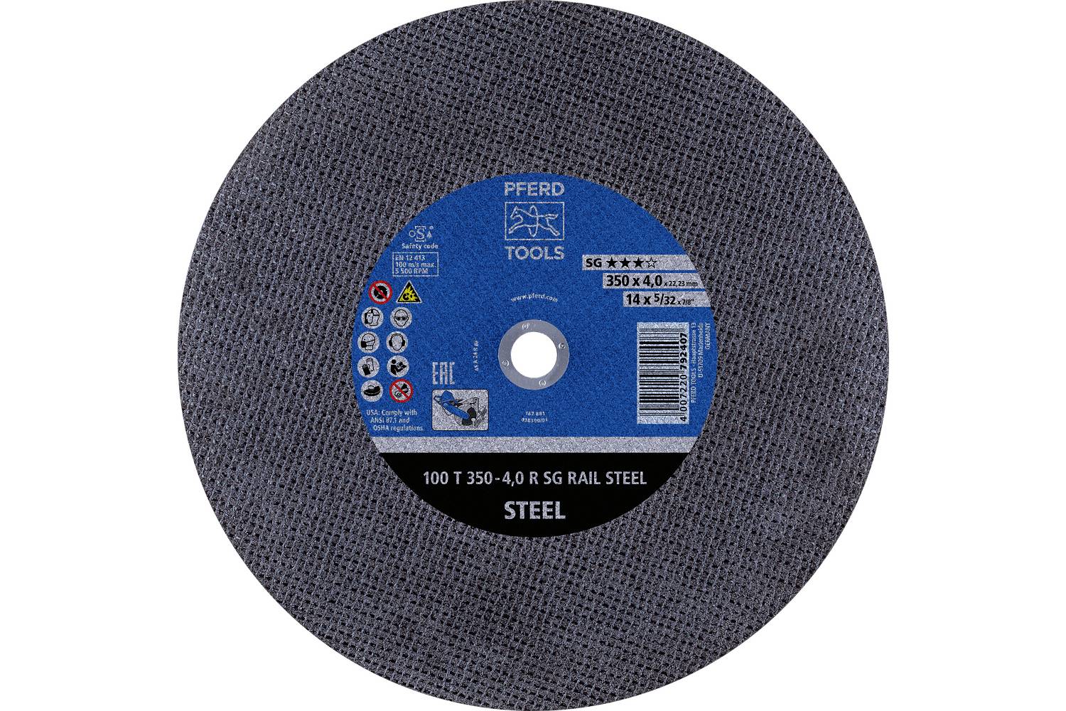 PFERD TOOLS 100 T 350-4,0 R SG RAIL STEEL/22,23 66323664 Trennscheibe 350mm 10St.