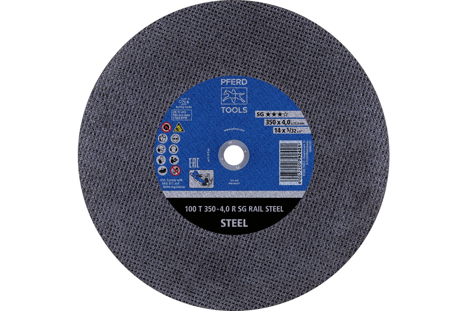 PFERD TOOLS 100 T 350-4,0 R SG RAIL STEEL/25,4 66323665 Trennscheibe 350mm 10St.