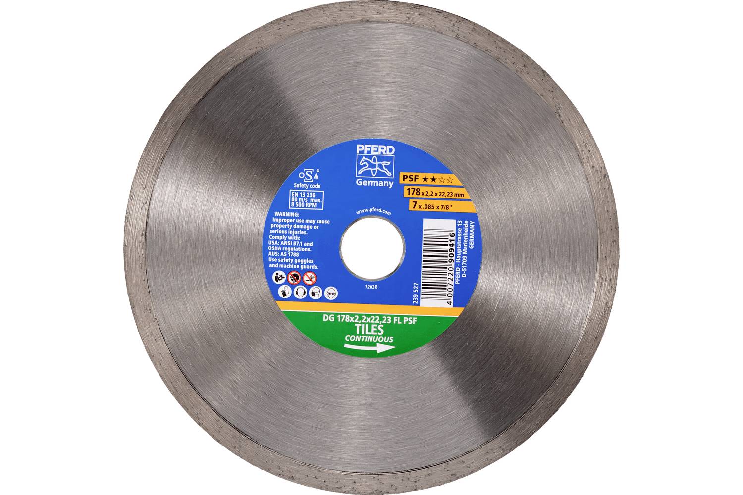 PFERD TOOLS 68000026 DG 150 x 2,2 x 22,23 FL PSF Diamanttrennscheibe Durchmesser 150mm Bohrungs-Ø 22.23mm Fliesen, Kacheln 1St.