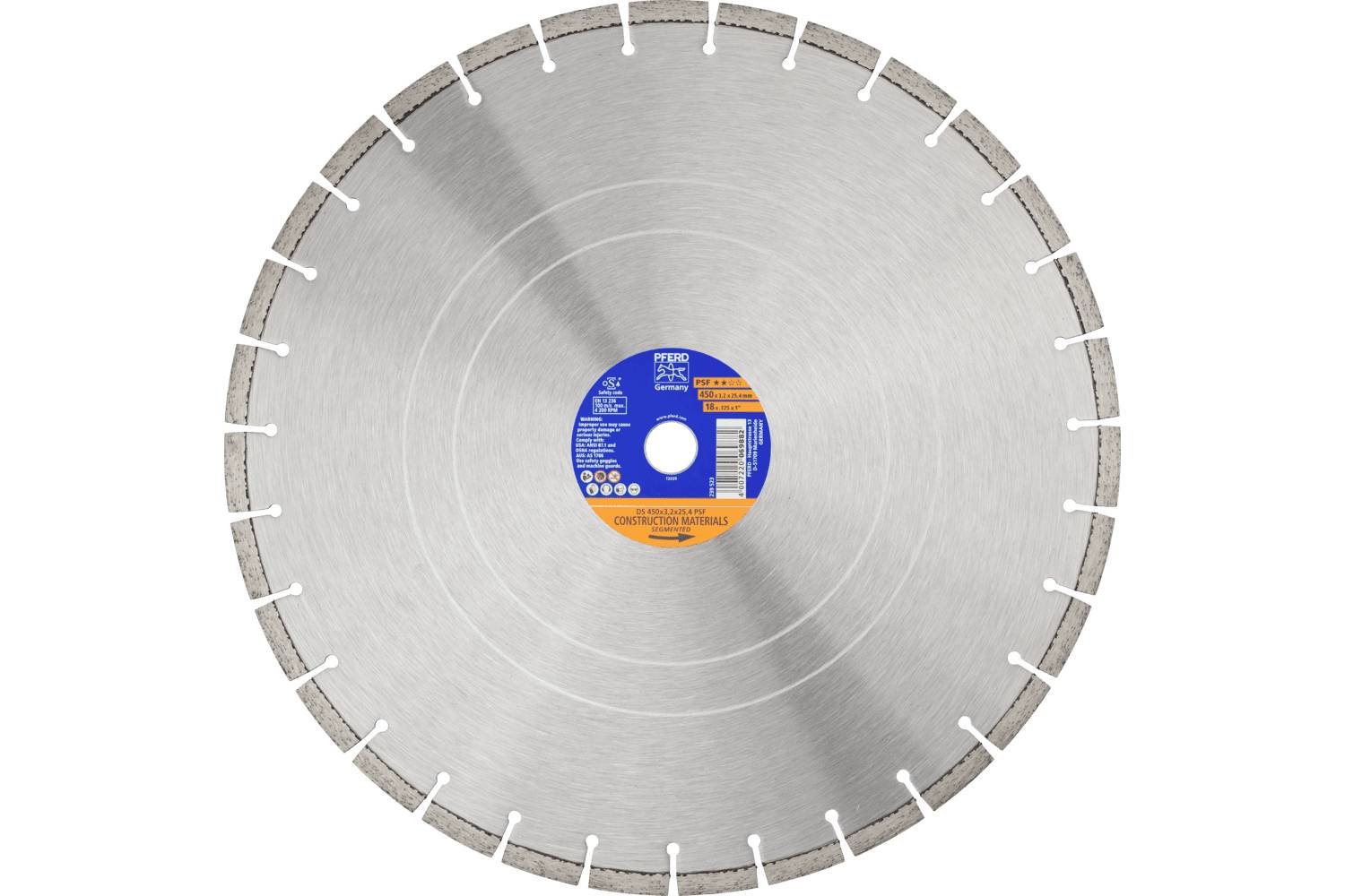 PFERD TOOLS 68300055 DS 450X3,2X25,4 START Diamanttrennscheibe Durchmesser 450mm Bohrungs-Ø 25.4mm Ziegel, Stahlbeton, Stein