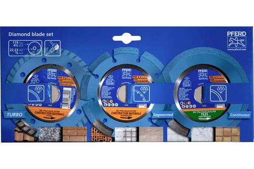 PFERD TOOLS 68300062 SET 115x1,6/1,9x22,23 START Diamanttrennscheibe Durchmesser 115 mm Bohrungs-Ø