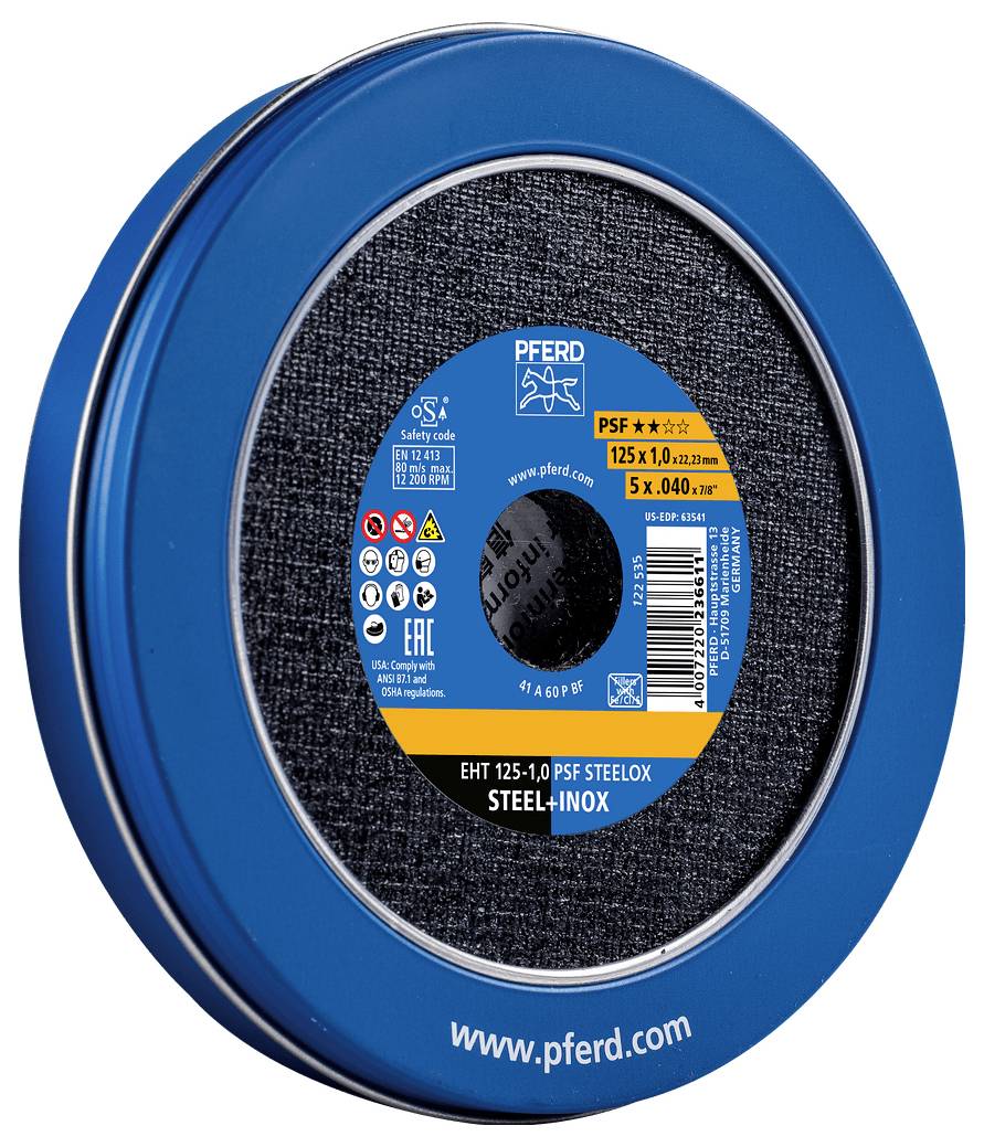 PFERD TOOLS EHT 125-1,0 PSF STEELOX (TIN 10) 69121091 Trennscheibe 125mm 10St.