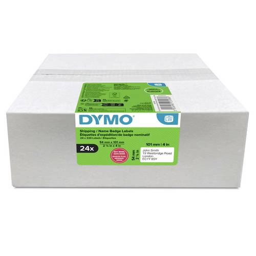 DYMO Etiketten Rolle 54 x 101 mm Papier Weiß 24 Rollen Permanent haftend 2223588 Versand-Etiketten