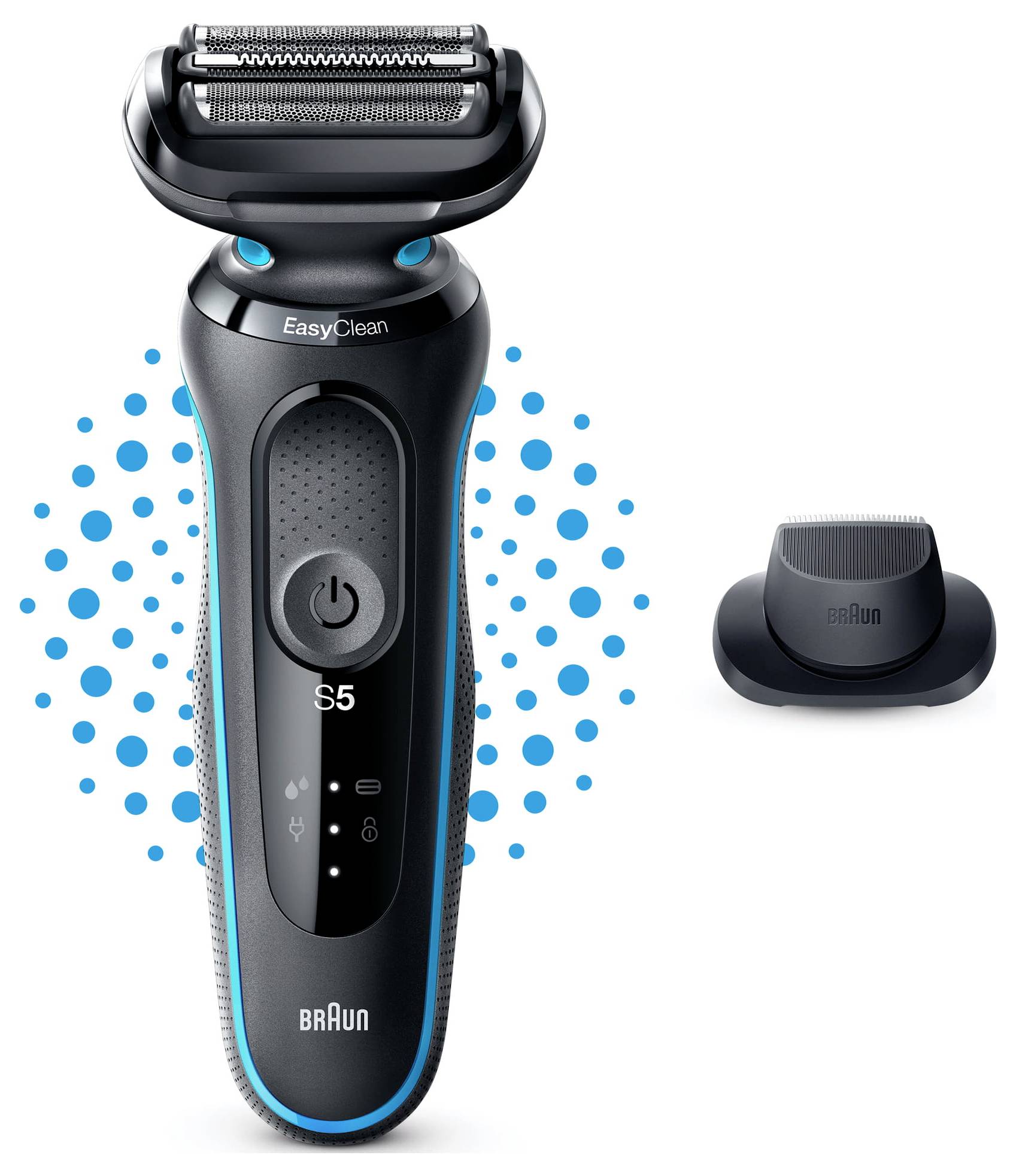 Braun 51-M1200s Folienrasierer Schwarz, Blau