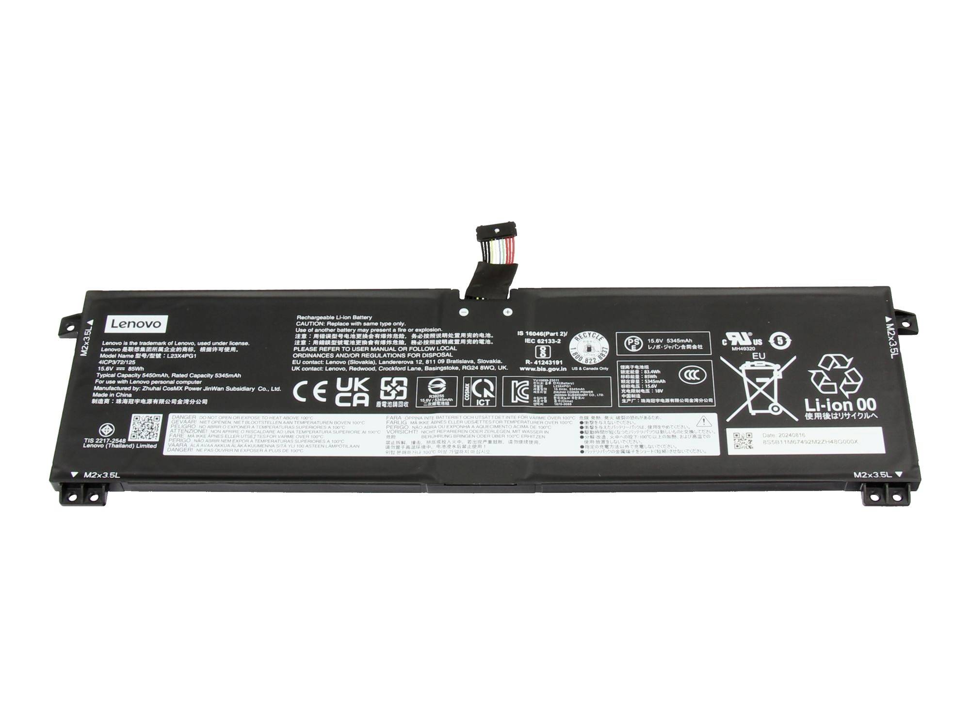 Lenovo Notebook-Akku Akku 5B11M67492 15.60V 5450 mAh