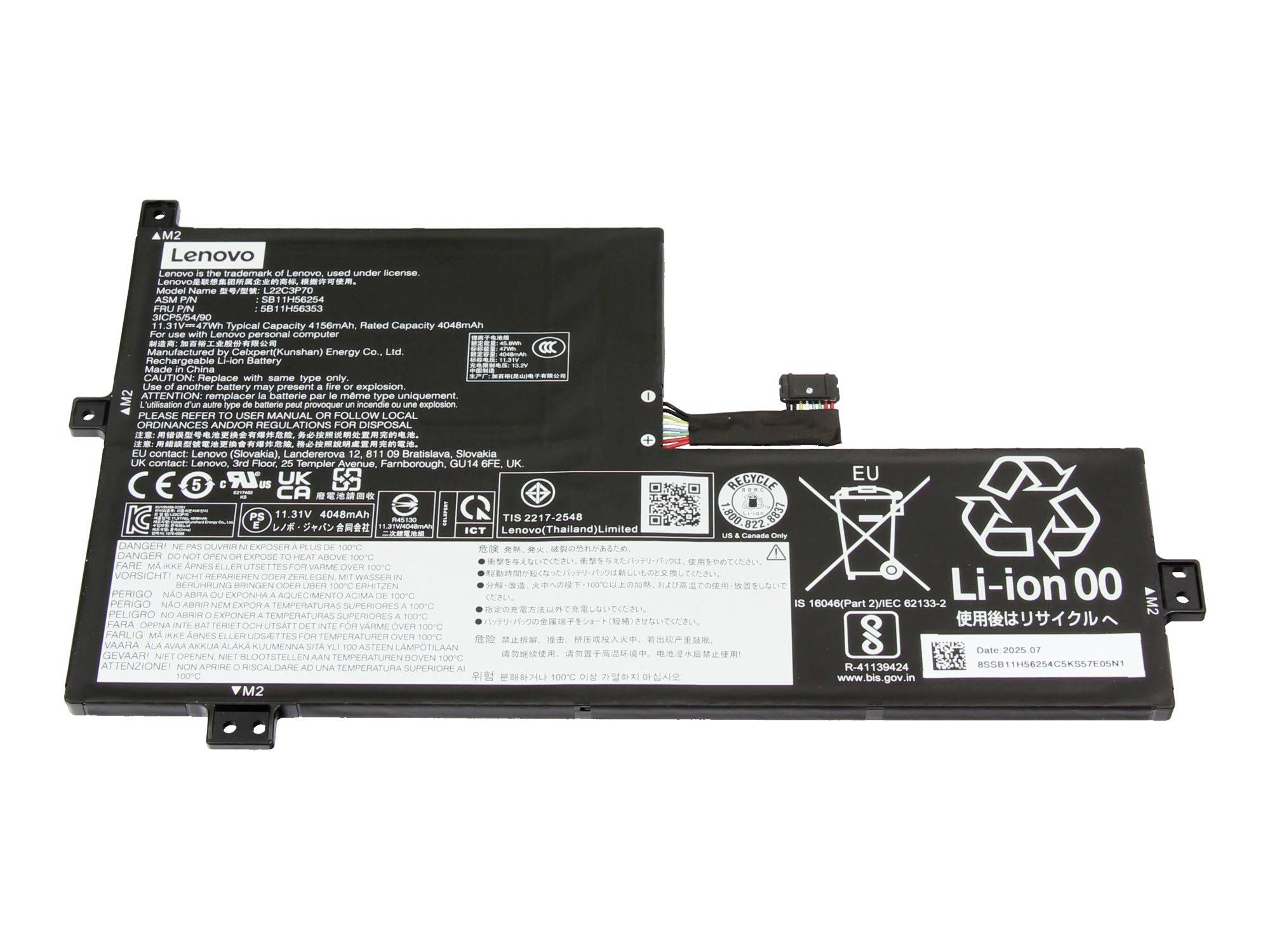 Lenovo Notebook-Akku Akku 5B11H56353 11.31V 4156 mAh
