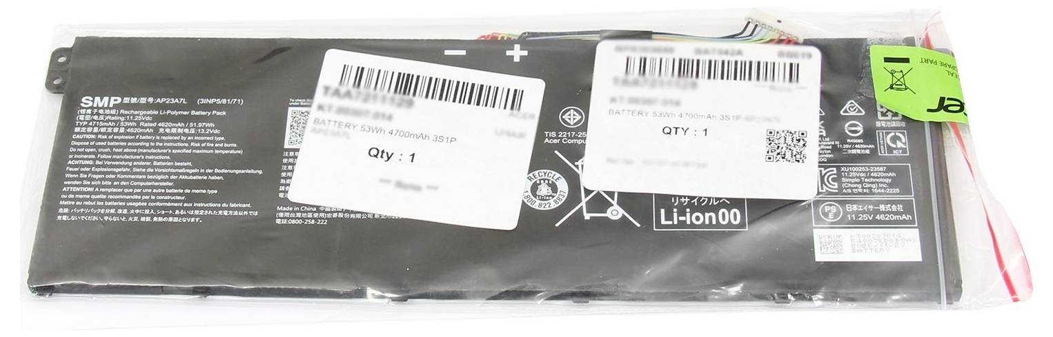 Acer Notebook-Akku Akku KT.00307.014 11.25 V 4750 mAh Acer
