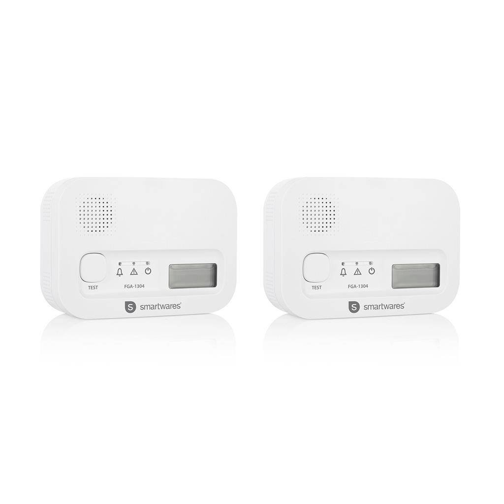 Smartwares FGA-13042 Kohlendioxid-Melder batteriebetrieben detektiert Kohlenmonoxid