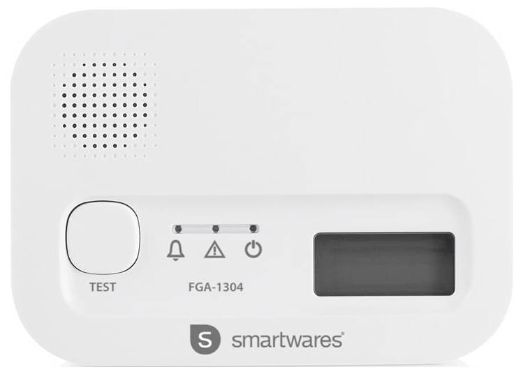 Smartwares FGA-13042 Kohlendioxid-Melder batteriebetrieben detektiert Kohlenmonoxid