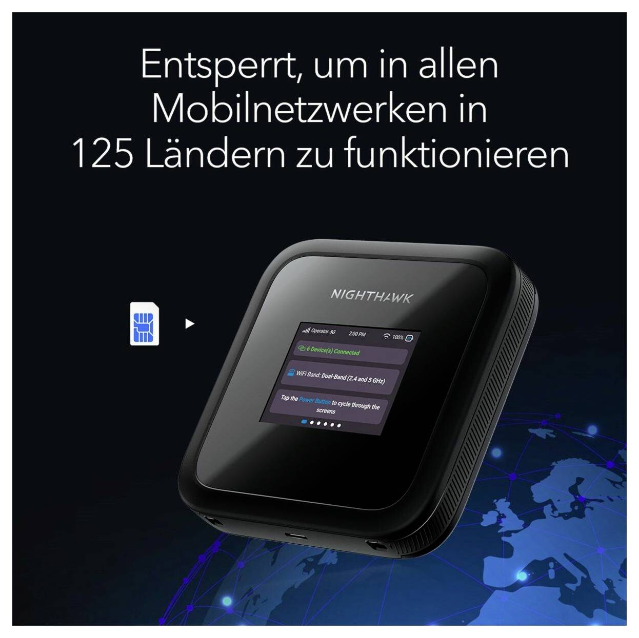 NETGEAR Nighthawk M3 5G / WLAN-Hotspot Integriertes Modem: 5G 2.4GHz, 5GHz 2.9 GBit/s