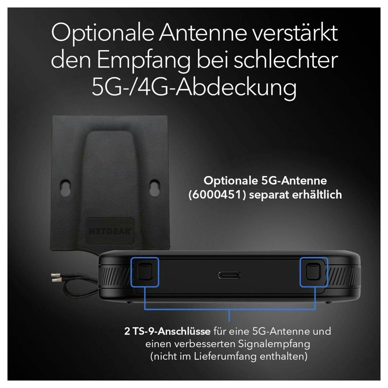 NETGEAR Nighthawk M3 5G / WLAN-Hotspot Integriertes Modem: 5G 2.4GHz, 5GHz 2.9 GBit/s
