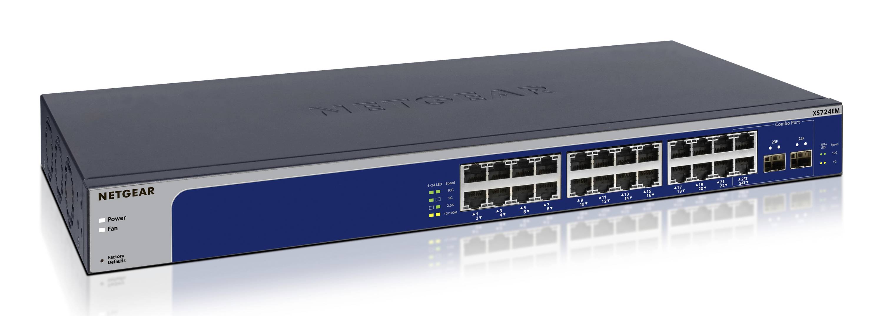 NETGEAR XS724EM-200EUS Easy Smart XS724EM Netzwerk Switch RJ45/SFP+ 24 Port 480 GBit/s