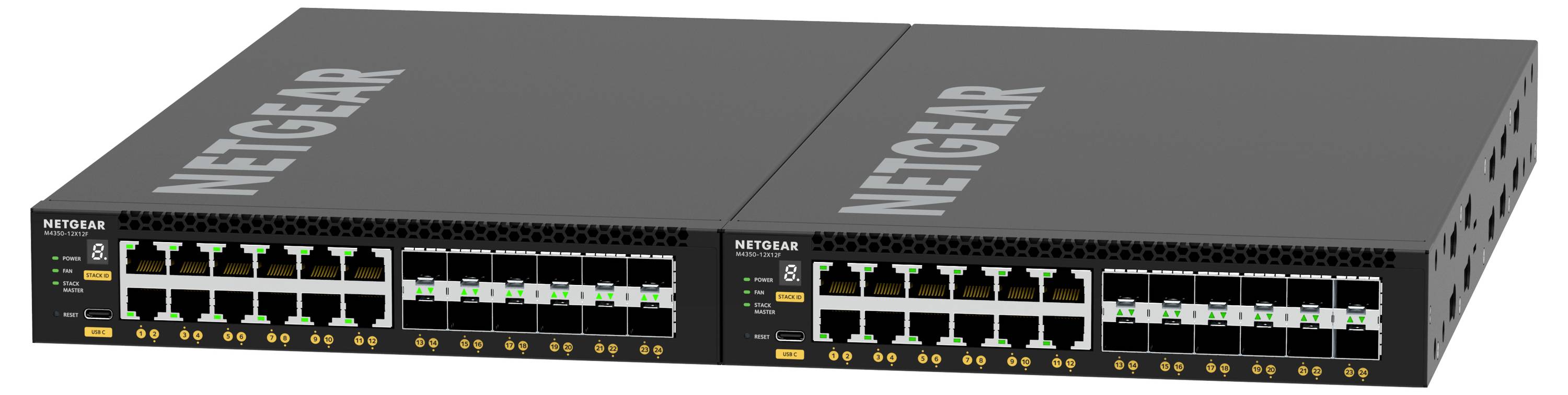 NETGEAR XSM4324-100NES M4350-12X12F Netzwerk Switch RJ45/SFP+ 480 GBit/s