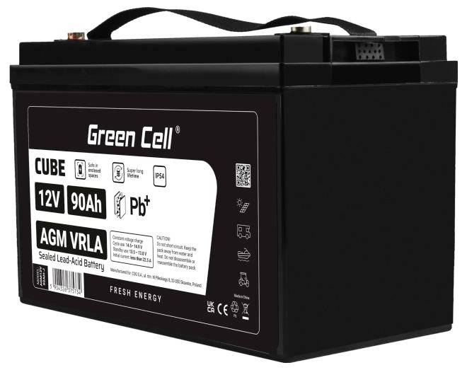 Green Cell GC-AGM12V90AH-J Bleiakku Blei-Vlies (AGM) 90 Ah 12 V 1 St.