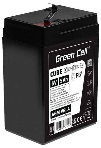 Green Cell GC-AGM6V5AH-J Bleiakku Blei-Vlies (AGM) 5 Ah 6 V 1 St.