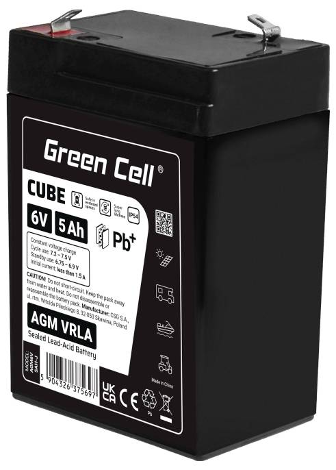 Green Cell GC-AGM6V5AH-J Bleiakku Blei-Vlies (AGM) 5 Ah 6 V 1 St.